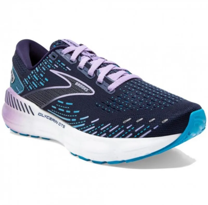 Brooks Women's Glycerin GTS 20 Running Shoes Peacoat/Ocean/Pastel Lilac-2